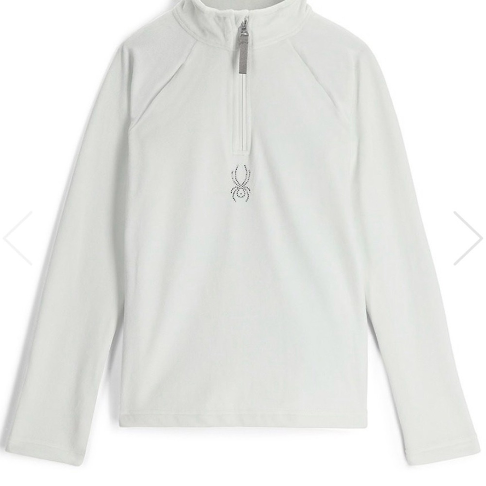 Spyder White Kids Half-Zip Pullover Top